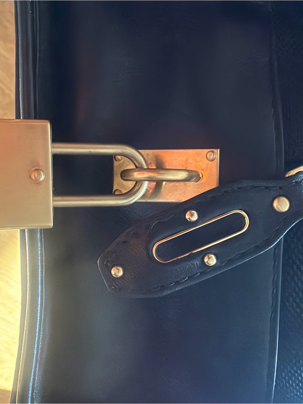 PROENZA SCHOULER Black Leather Satchel Handbag with Gold Hardware - Picture 12 of 16